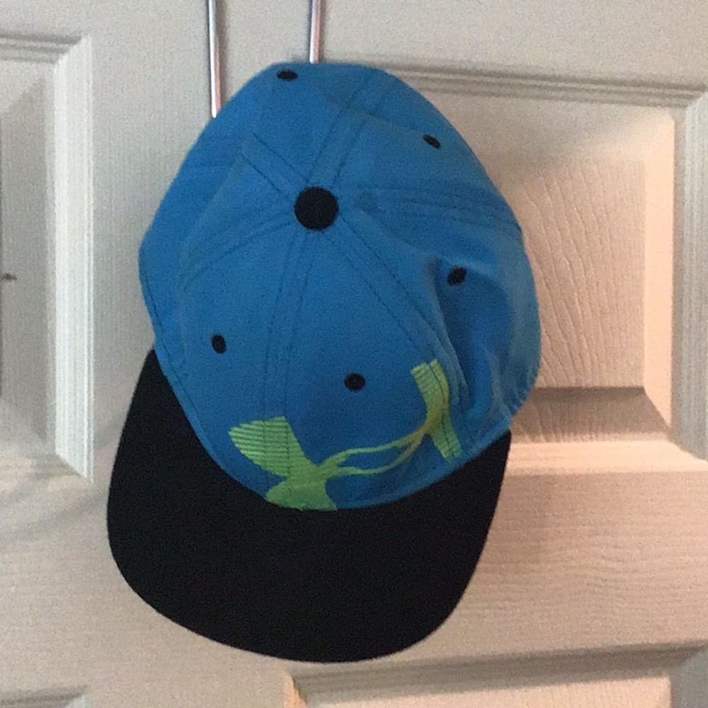 Under Armour superman blue and lime green hat